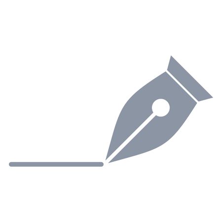 Vector Illustration of Pen Nip Icon in Grey
