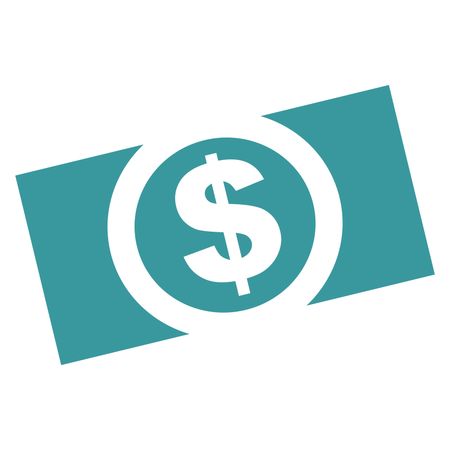 Vector Illustration of Dollar Icon in Green