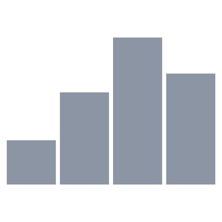 Vector Illustration of Graph Icon in Grey