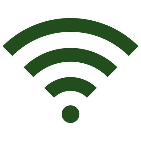Vector Illustration of WiFi Icon in Green
