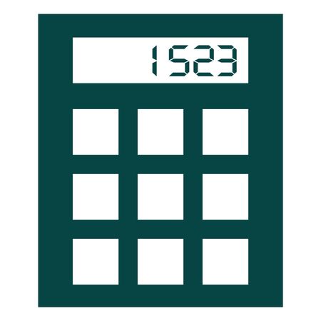 Vector Illustration of Calculator Icon in Green