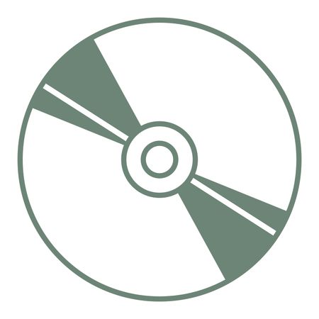 Vector Illustration of CD Icon in Grey