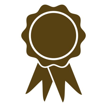 Vector Illustration of Badge Icon in Brown
