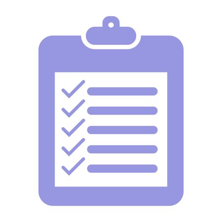 Vector Illustration of Checklist Pad Icon in Violet
