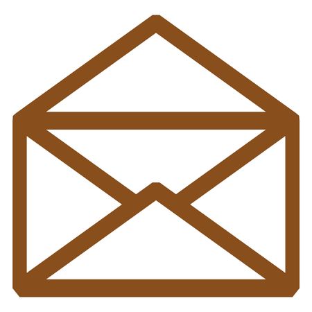 Vector Illustration of Brown Mail Box Icon
