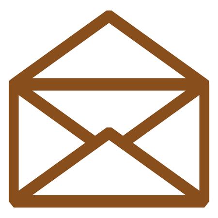 Vector Illustration of Brown Mail Box Icon