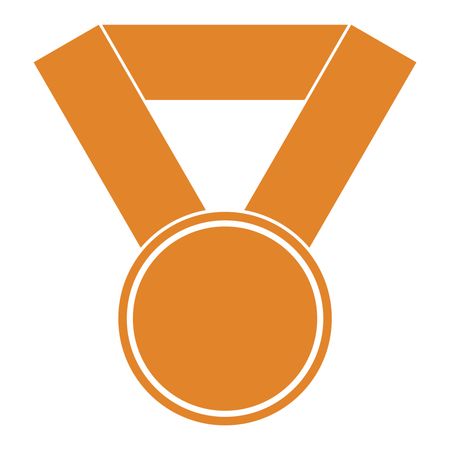 Vector Illustration of Orange Medal Icon
