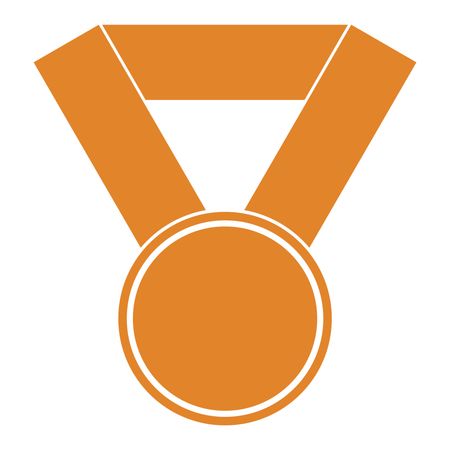 Vector Illustration of Orange Medal Icon