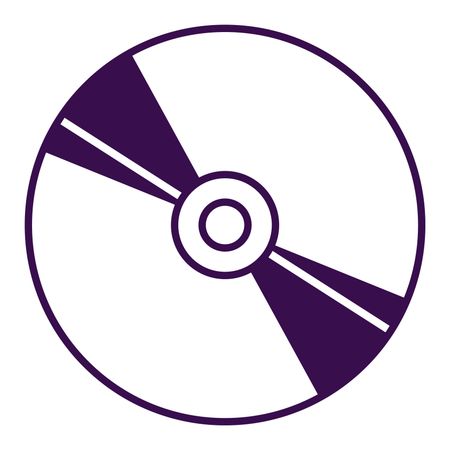 Vector Illustration of Purple CD Icon

