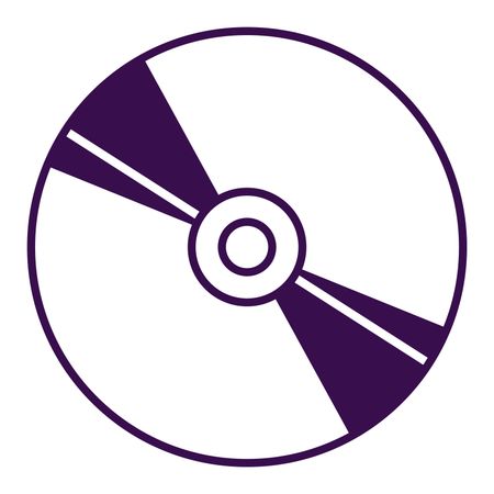 Vector Illustration of Purple CD Icon
