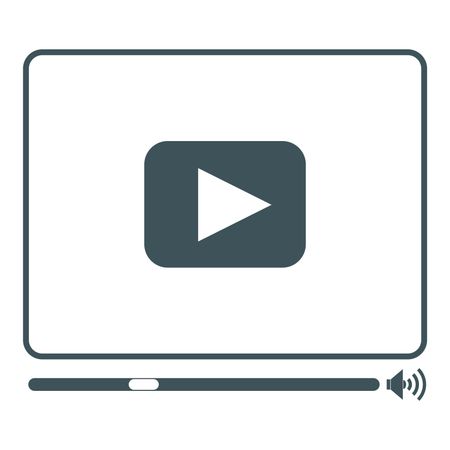 Vector Illustration of Green Video Player Icon