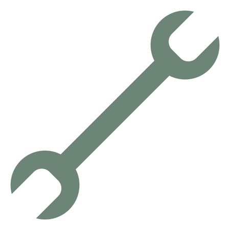Vector Illustration of Grey Spanner Icon
