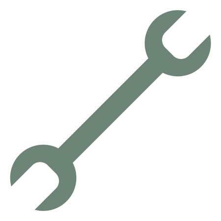 Vector Illustration of Grey Spanner Icon