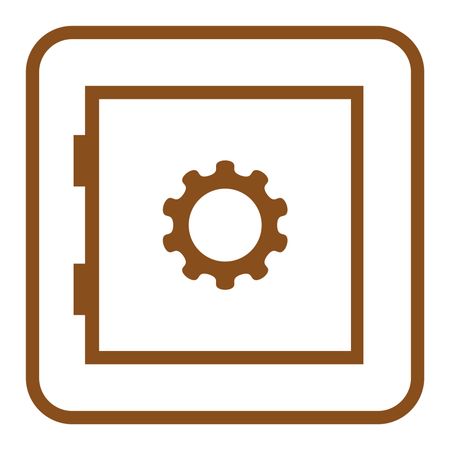 Vector Illustration of Brown Security Devices Icon
