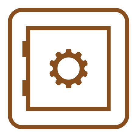 Vector Illustration of Brown Security Devices Icon