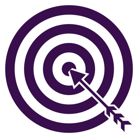 Vector Illustration of Purple Target Icon