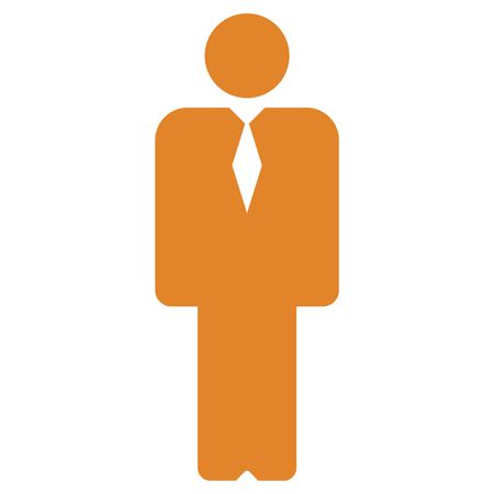Vector Illustration of Orange Man Icon
