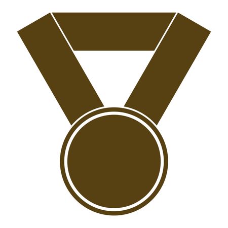 Vector Illustration of Brown Medal Icon
