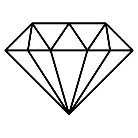 Vector Illustration of Diamond Icon in Black