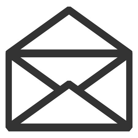 Vector Illustration of Envelope Icon in Black