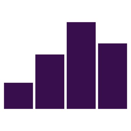 Vector Illustration of Graph Icon in Purple