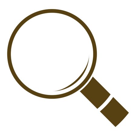 Vector Illustration of Search Icon in Brown