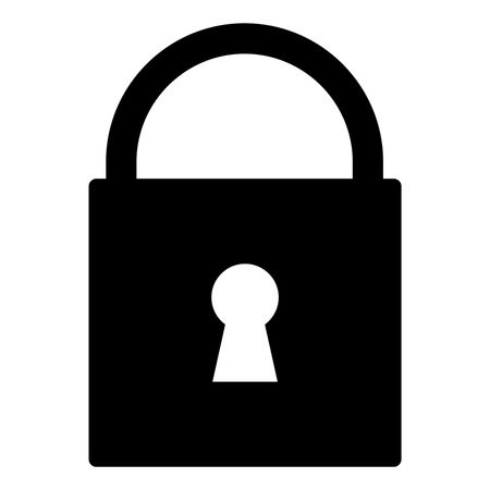 Vector Illustration of Lock Icon in Black
