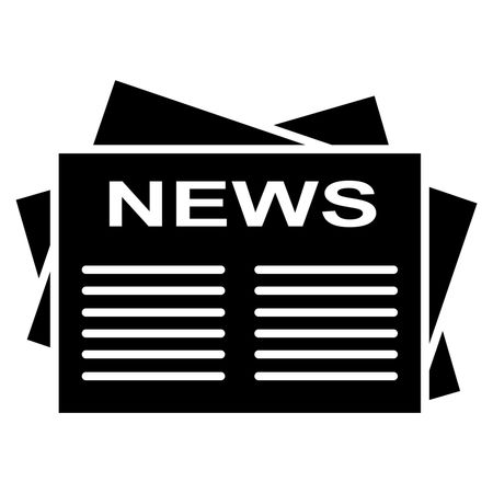 Vector Illustration of News Paper Icon in Black
