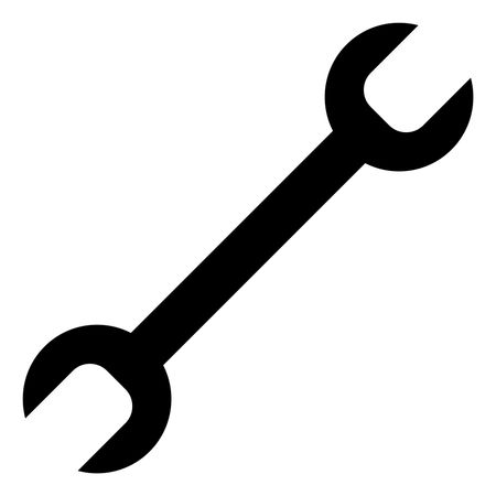 Vector Illustration of Spanner Icon in Black
