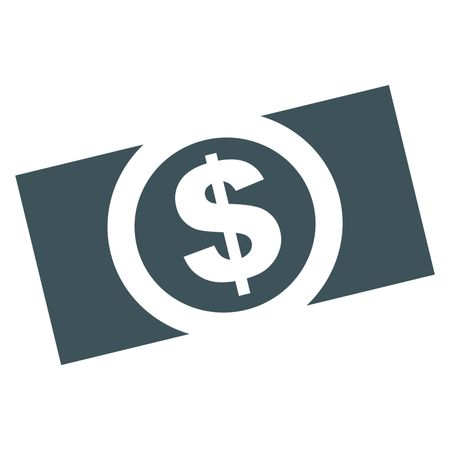 Vector Illustration of Currency with Dollar Icon in Gray