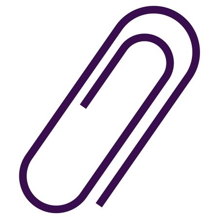 Vector Illustration of Attach Icon in Purple