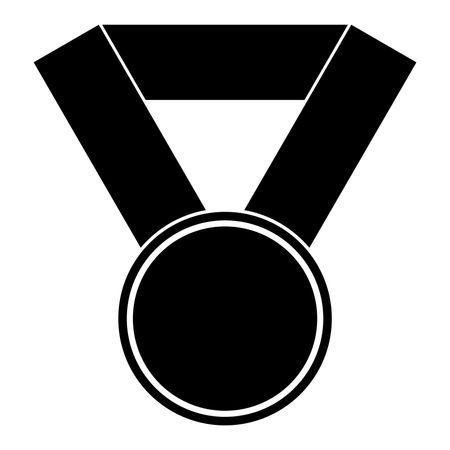 Vector Illustration of Medal Icon in Black