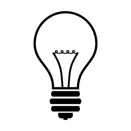 Vector Illustration of Light Bulb Icon in Black
