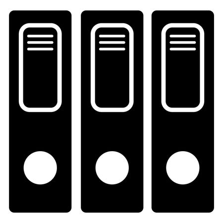 Vector Illustration of Files Icon in Black