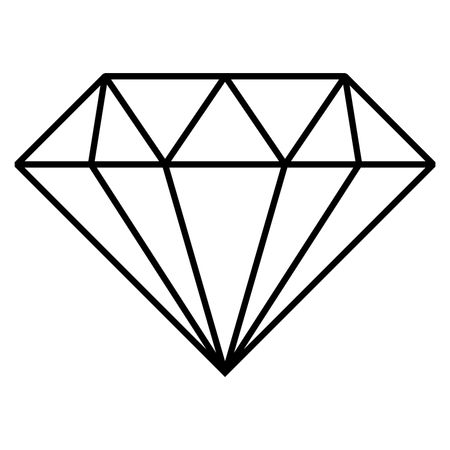 Vector Illustration of Diamond Icon in Black
