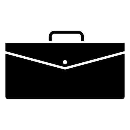 Vector Illustration of Briefcase Icon in Black
