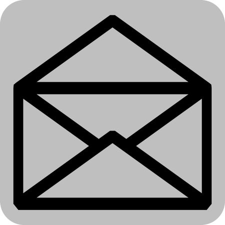 Vector Illustration of Envelope in Black Icon
