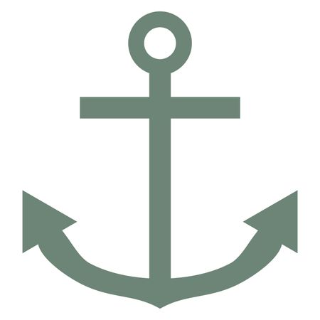 Vector Illustration of Gray Anchor Icon
