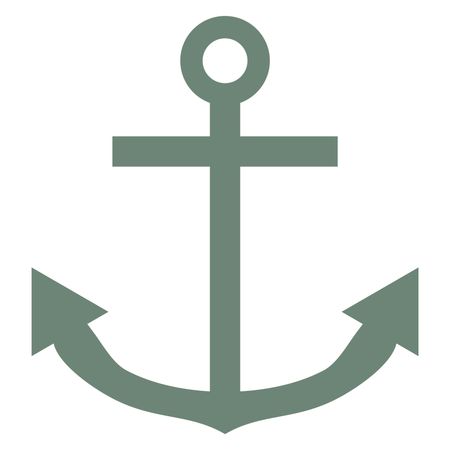 Vector Illustration of Gray Anchor Icon