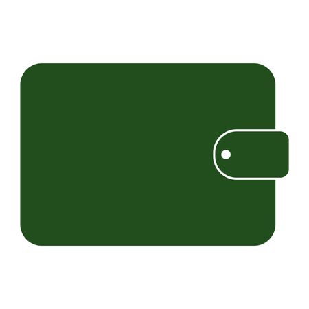 Vector Illustration of Wallet Icon in Green
