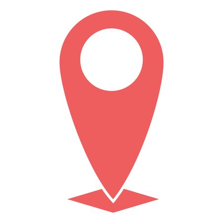 Vector Illustration of Navigation Icon in Red
