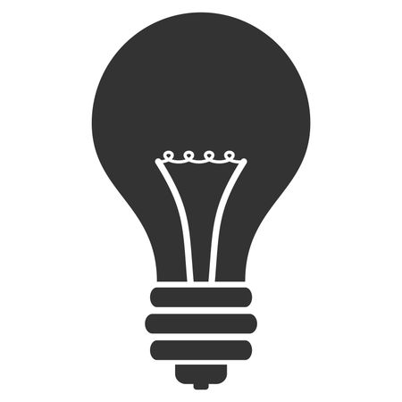 Vector Illustration of Bulb Icon in Black
