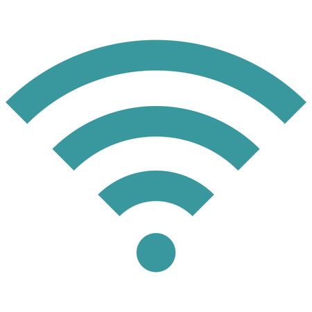 Vector Illustration of Wi-Fi Signal Icon in Blue
