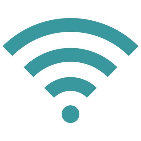 Vector Illustration of Wi-Fi Signal Icon in Blue