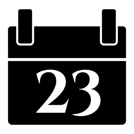 Vector Illustration of Calendar Having Numbers Icon in Black