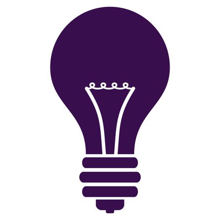 Vector Illustration of Bulb Icon in Purple
