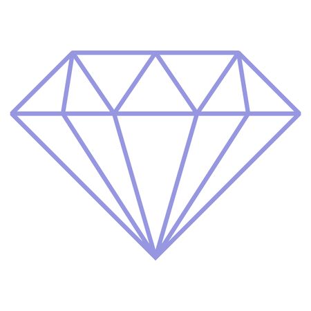 Vector Illustration of Diamond in Purple Color Icon
