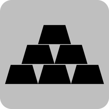 Vector Illustration of Cup Pyramid Icon in Black

