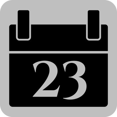 Vector Illustration of Calendar Having Numbers Icon in Black
