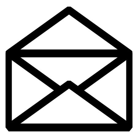 Vector Illustration of Envelope Icon in Black
